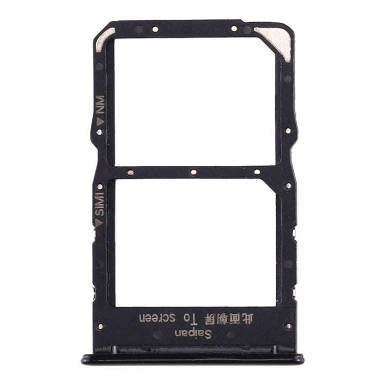 SIM Card Tray + NM Card Tray for Huawei Nova 5z / Nova 5i Pro (Black)