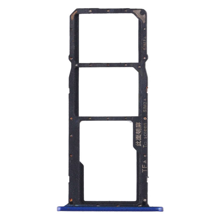 SIM Card Tray + SIM Card Tray + Micro SD Card Tray for Huawei Honor Play 3e (Blue)
