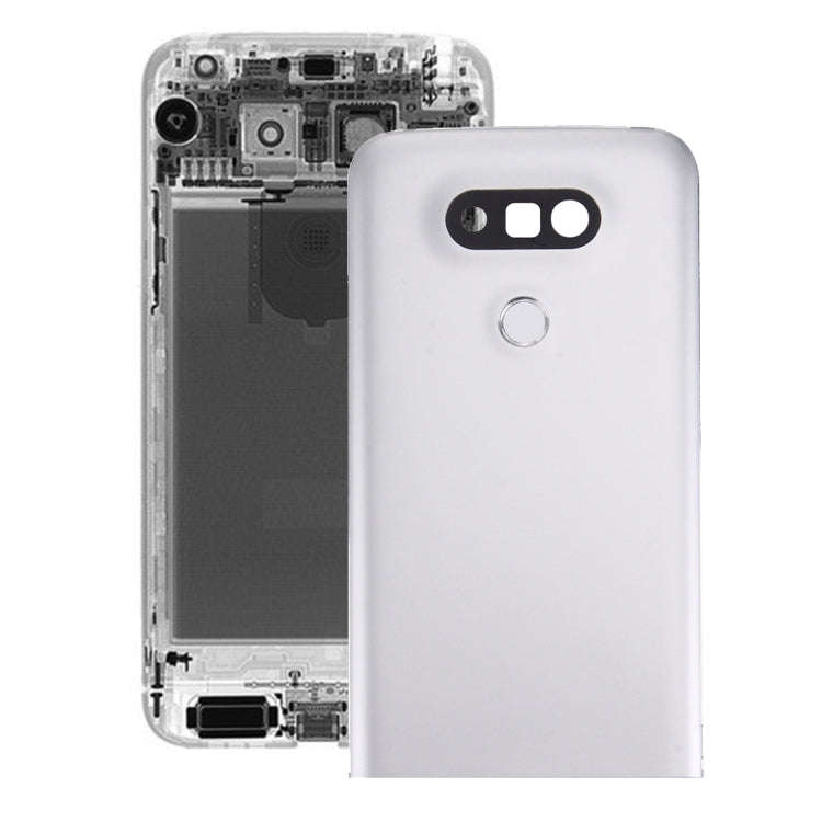 Metal Back Cover with Back Camera Lens & Fingerprint Button for LG G5(Silver)