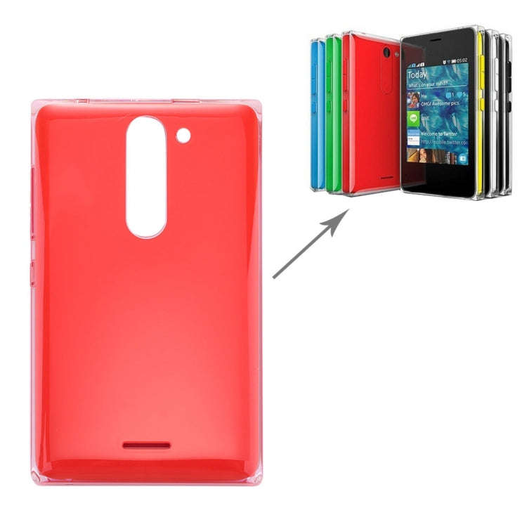 Dual SIM Battery Back Cover for Nokia Asha 502 (Red)