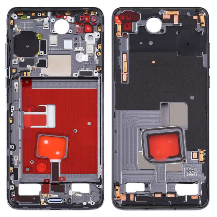 Original Middle Frame Bezel Plate with Side Keys for Huawei P40(Black)