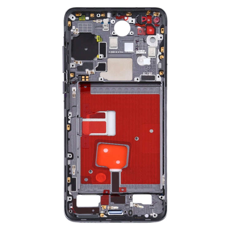 Original Middle Frame Bezel Plate with Side Keys for Huawei P40(Black)