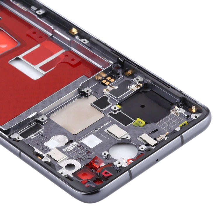 Original Middle Frame Bezel Plate with Side Keys for Huawei P40(Black)