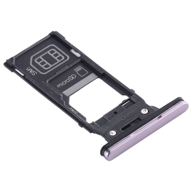 SIM Card Tray + SIM Card Tray + Micro SD Card Tray for Sony Xperia XZ2(Pink)