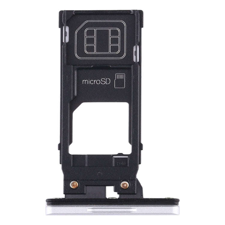 SIM Card Tray + Micro SD Card Tray for Sony Xperia XZ3(White)