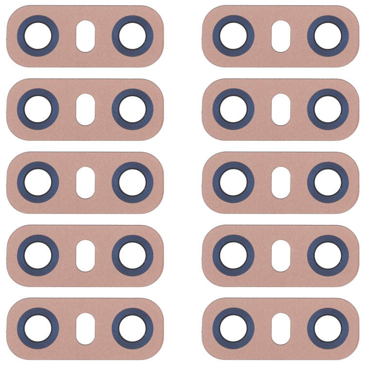 10 PCS Back Camera Lens with Adhesive for LG G6 H870/H871/H872/ LS993(Gold)