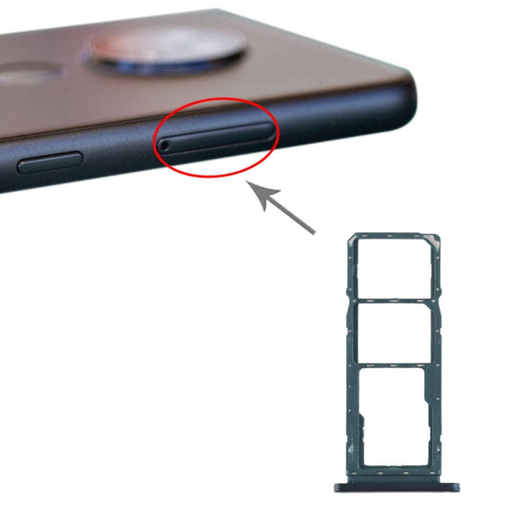 SIM Card Tray + SIM Card Tray + Micro SD Card Tray for Nokia 7.2 / 6.2 TA-1196 TA-1198 TA-1200 TA...