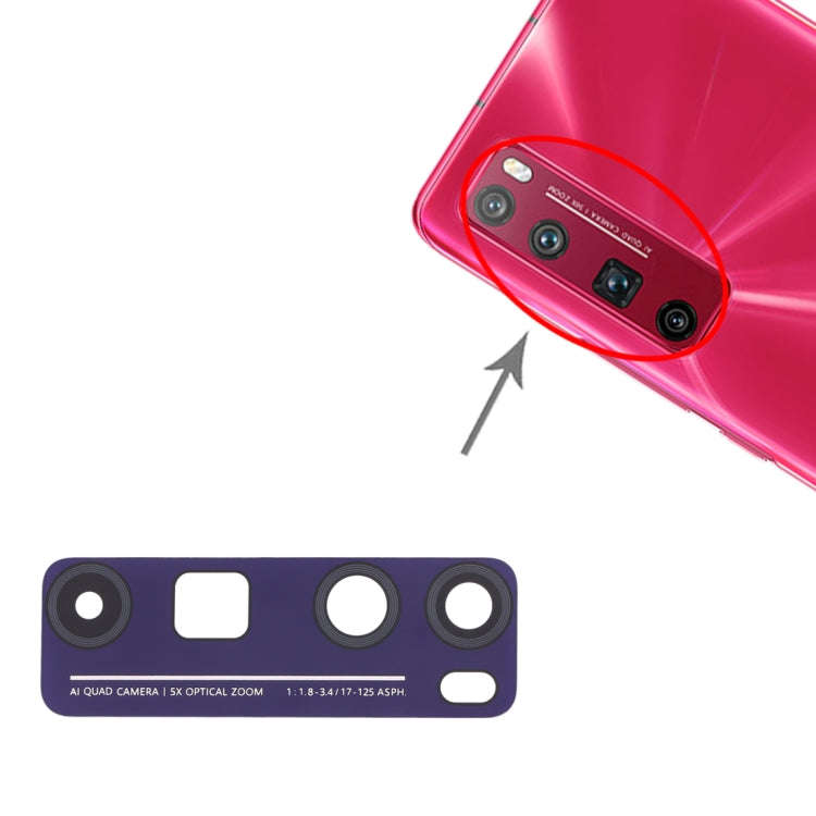 For Huawei Nova 7 Pro 5G  10pcs Back Camera Lens (Purple)