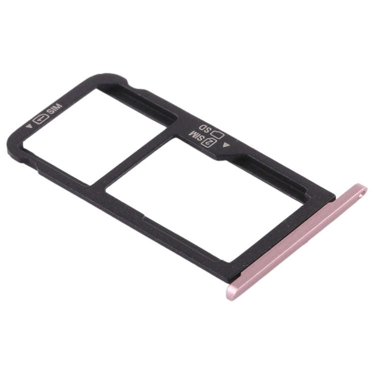 SIM Card Tray + SIM Card Tray / Micro SD Card Tray for Huawei Enjoy 6s (Pink)