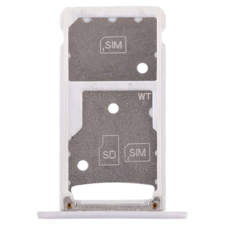 2 SIM Card Tray / Micro SD Card Tray for Huawei Enjoy 6 / AL00(White)