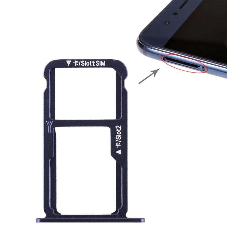 SIM Card Tray + SIM Card Tray / Micro SD Card for Huawei Honor 8 (Blue)