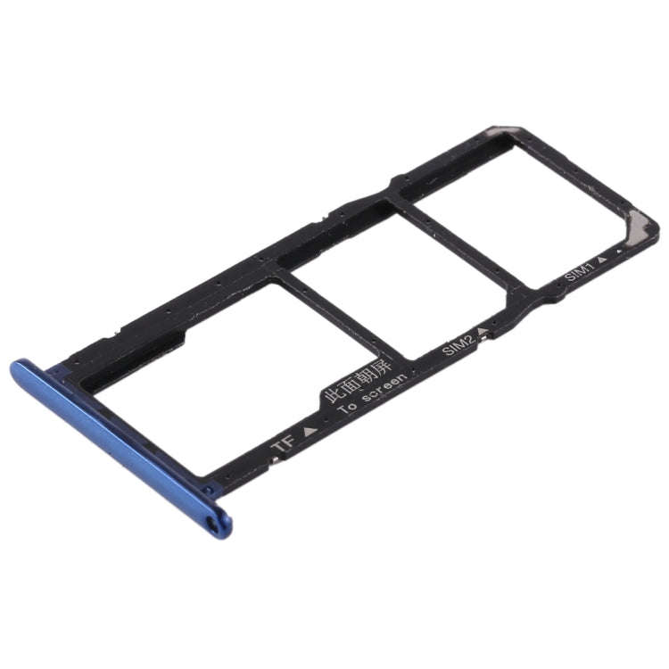 SIM Card Tray + SIM Card Tray + Micro SD Card for Huawei Honor 7A (Blue)