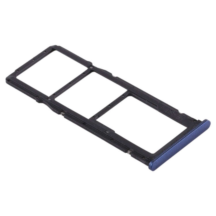 2 SIM Card Tray + Micro SD Card Tray for Huawei Honor Play 7C(Blue)