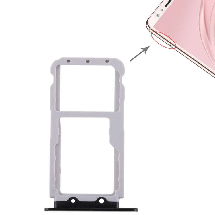 2 SIM Card Tray / Micro SD Card Tray for Huawei Nova 2s(Black)