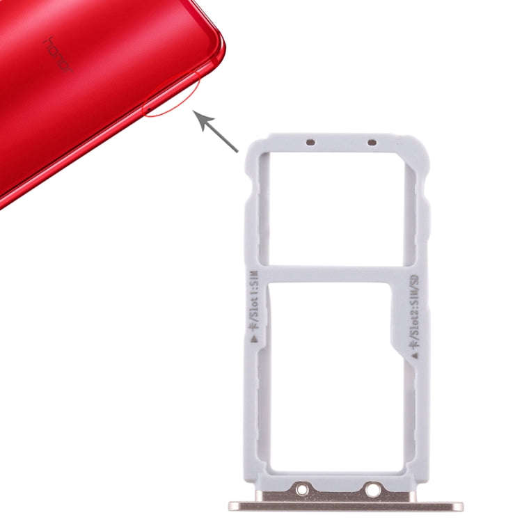 SIM Card Tray + SIM Card Tray / Micro SD Card for Huawei Honor View 10 / V10(Gold)