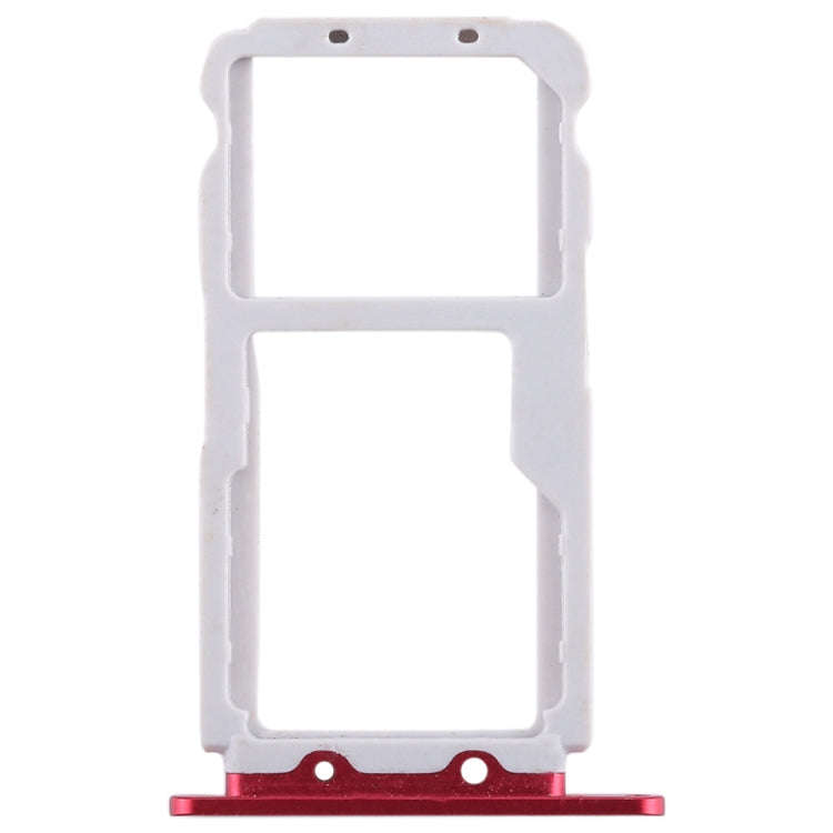 SIM Card Tray + SIM Card Tray / Micro SD Card for Huawei Honor View 10 / V10(Red)