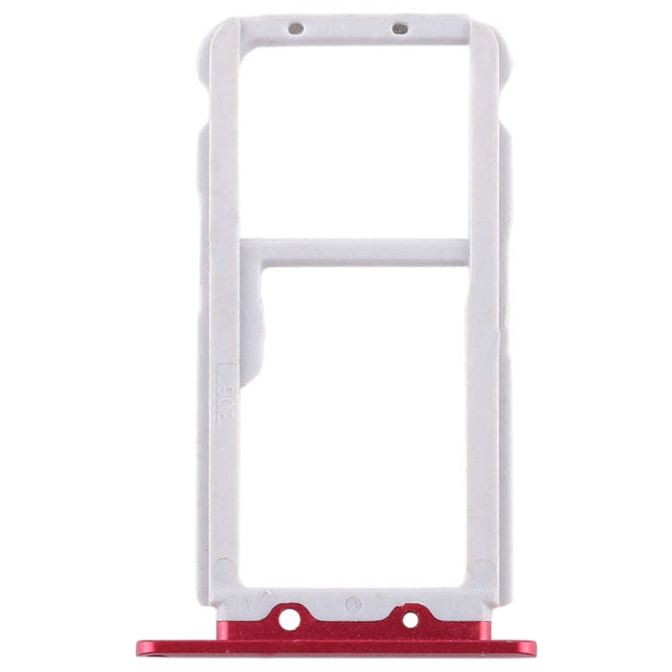 SIM Card Tray + SIM Card Tray / Micro SD Card for Huawei Honor View 10 / V10(Red)