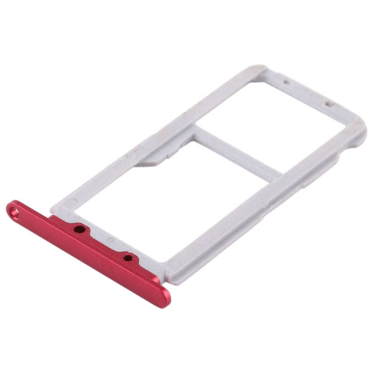 SIM Card Tray + SIM Card Tray / Micro SD Card for Huawei Honor View 10 / V10(Red)