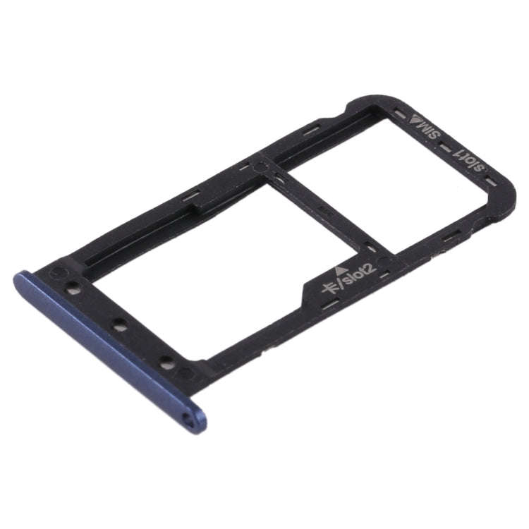 SIM Card Tray + SIM Card Tray / Micro SD Card for Huawei Enjoy 7 (Blue)