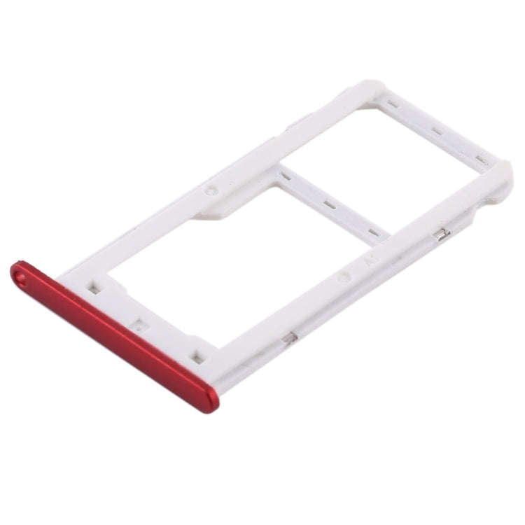 SIM Card Tray + SIM Card Tray / Micro SD Card for Huawei Enjoy 7 (Red)