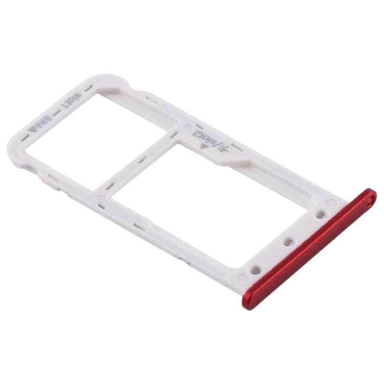 SIM Card Tray + SIM Card Tray / Micro SD Card for Huawei Enjoy 7 (Red)