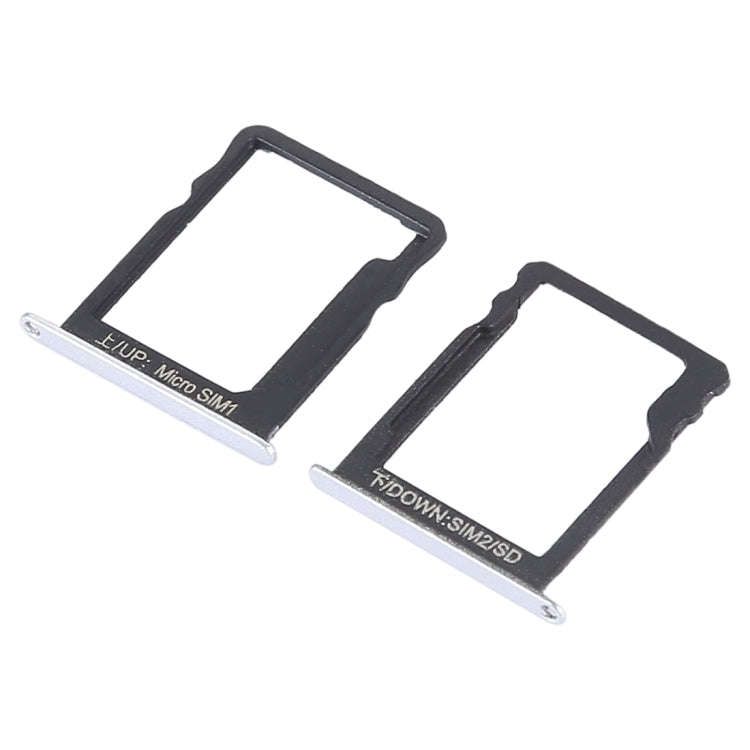 SIM Card Tray + SIM Card Tray / Micro SD Card for Huawei Enjoy 5s (Silver)