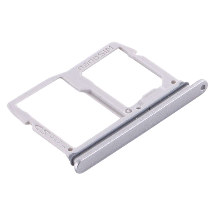 Nano SIM Card Tray + Micro SD Card Tray for LG Stylo 5 / Q720 LM-Q720MS LM-Q720TSW Q720CS (Silver)
