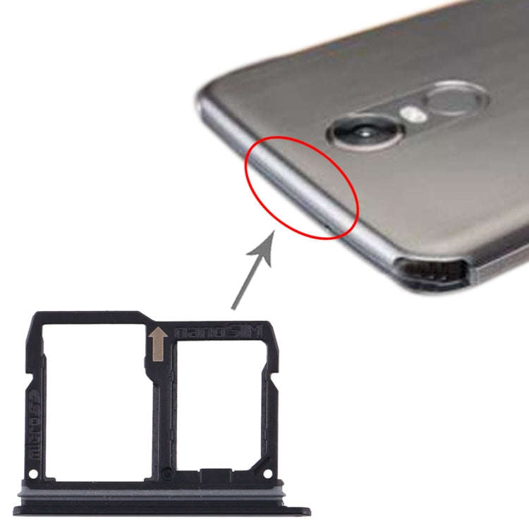 Nano SIM Card Tray + Micro SD Card Tray for LG Stylo 4 / Q Stylus Q710 / LM-Q710CS / LM-Q710MS / ...