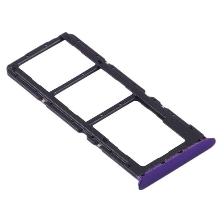 For OPPO Realme 5 Pro / Q SIM Card Tray + SIM Card Tray + Micro SD Card Tray (Purple)