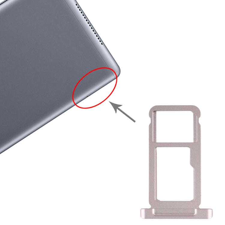 SIM Card Tray + Micro SD Card Tray for Huawei MediaPad M5 10 (4G Version)(Gold)