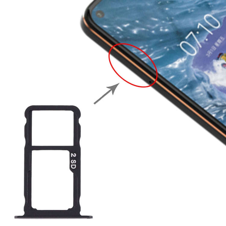 Original SIM Card Tray + SIM Card Tray / Micro SD Card Tray for Nokia X71 / TA-1172 TA-1167 TA-11...