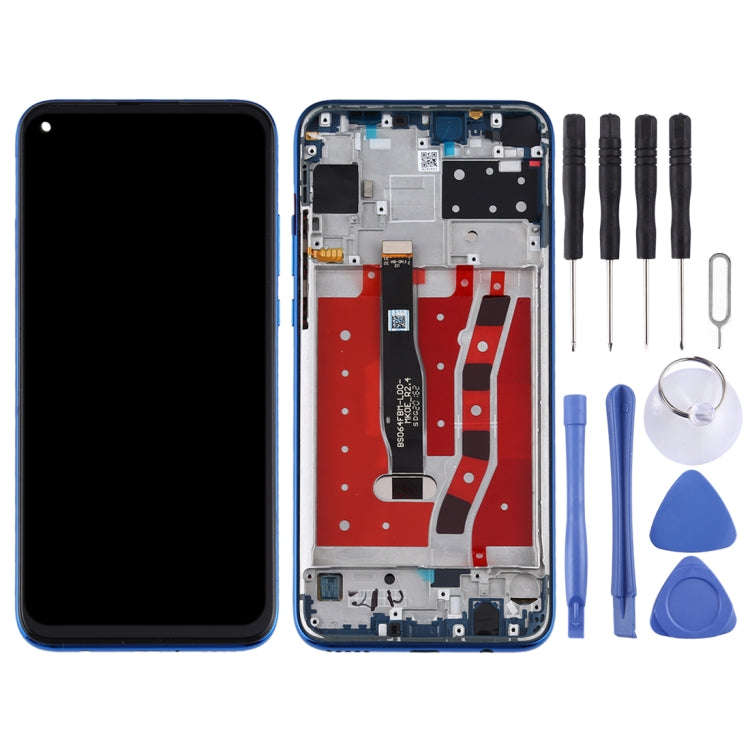 OEM LCD Screen for Huawei Nova 5i Digitizer Full Assembly with Frame(Blue)