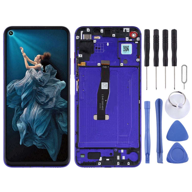OEM LCD Screen for Huawei Honor 20 / Nova 5T Digitizer Full Assembly with Frame(Sapphire Blue)