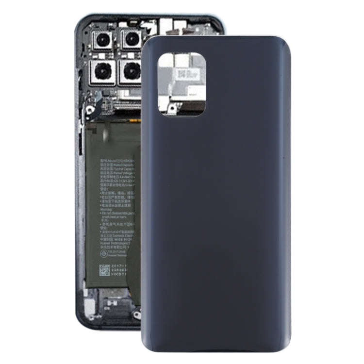 Glass Material Battery Back Cover for Xiaomi Mi 10 Lite 5G/Mi 10 Youth 5G(Black)