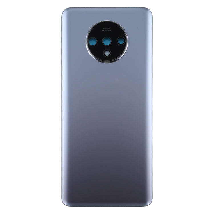 For OnePlus 7T Original Battery Back Cover with Camera Lens Cover (Silver)