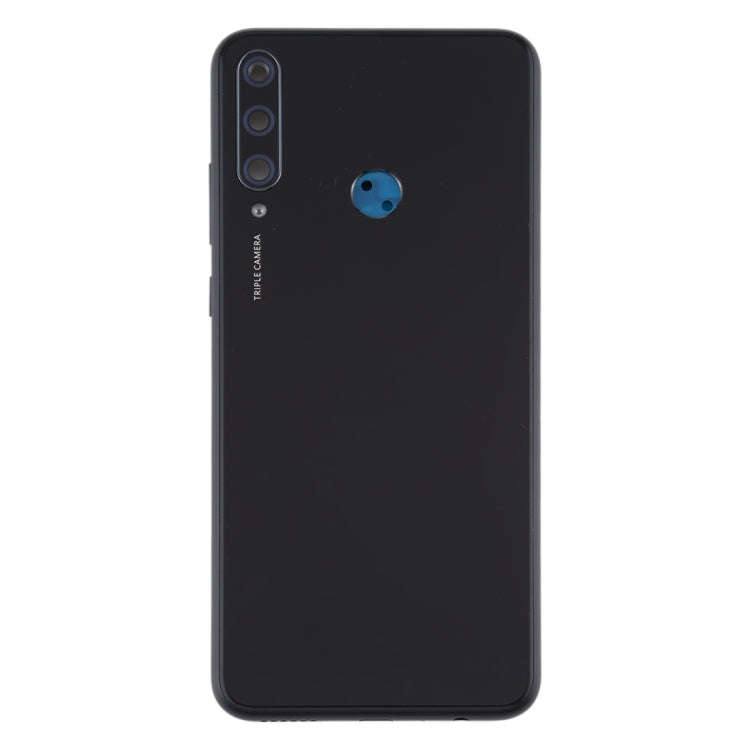 Original Battery Back Cover with Camera Lens Cover for Huawei Y6p(Black)