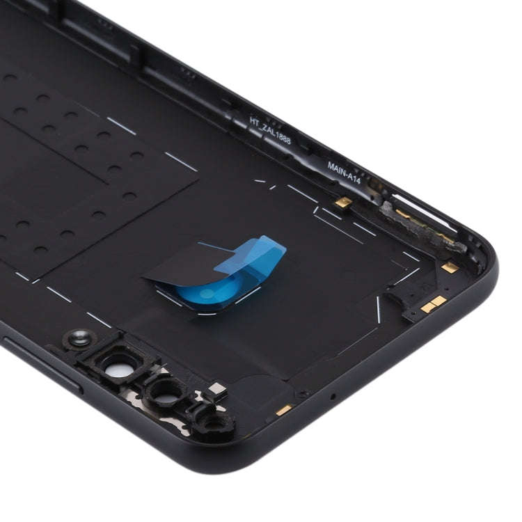 Original Battery Back Cover with Camera Lens Cover for Huawei Y6p(Black)