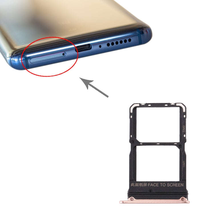 SIM Card Tray + SIM Card Tray for Xiaomi Mi 10(Gold)