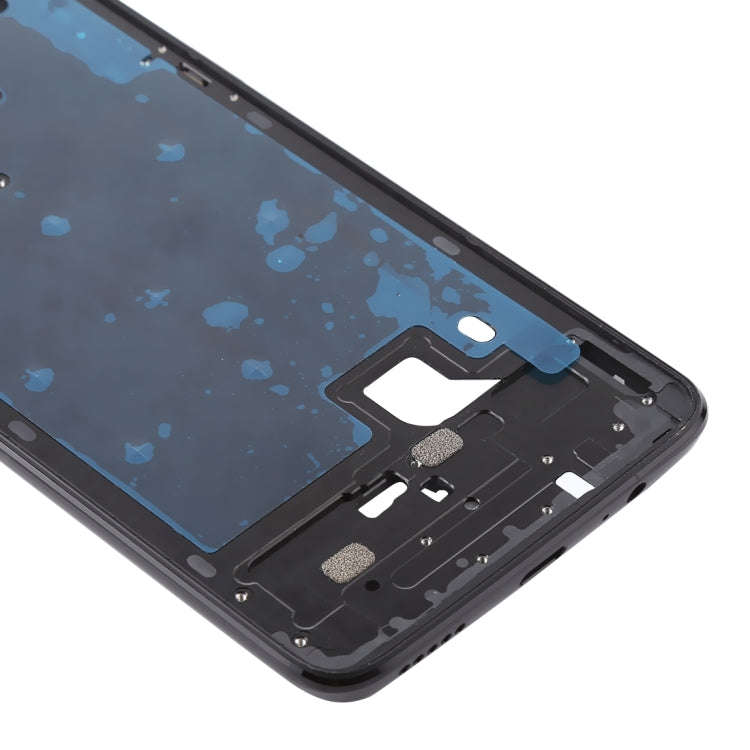 For OnePlus 6 Front Housing LCD Frame Bezel Plate with Side Keys (Jet Black)