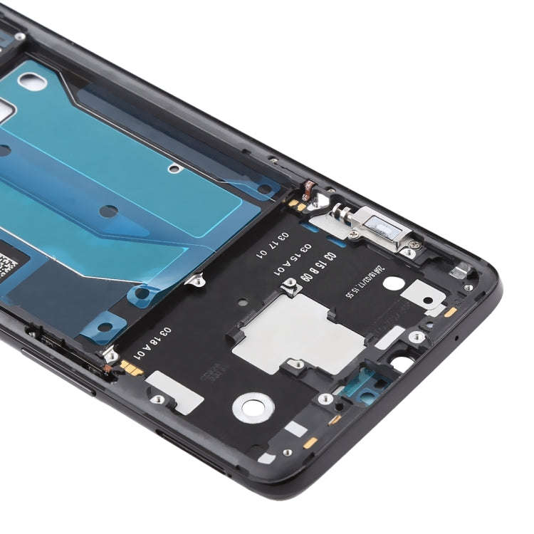 For OnePlus 6 Front Housing LCD Frame Bezel Plate with Side Keys (Jet Black)