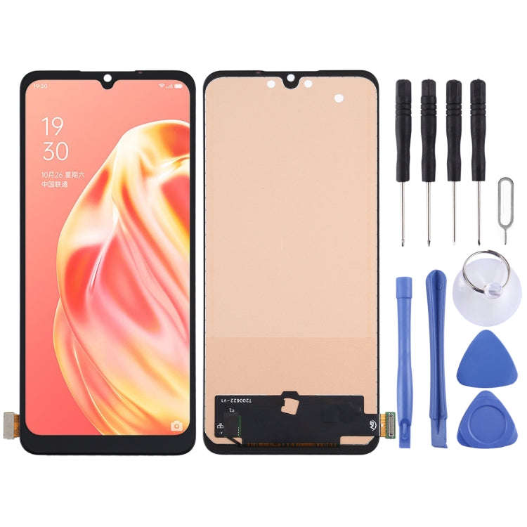 TFT LCD Screen for OPPO Reno3 / A91 / F15 / F17 with Digitizer Full Assembly, Not Supporting Fing...