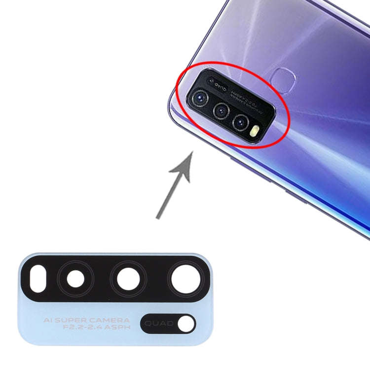 For Vivo Y50 1935, V1965A / Vivo Y30 1938 10pcs Back Camera Lens (Baby Blue)