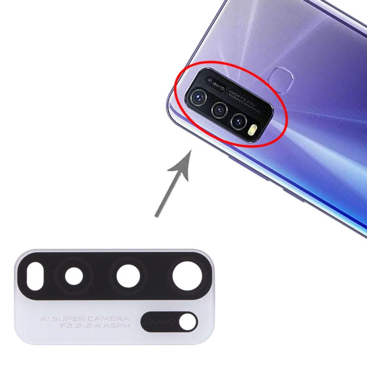 For Vivo Y50 1935, V1965A / Vivo Y30 1938 10pcs Back Camera Lens (White)