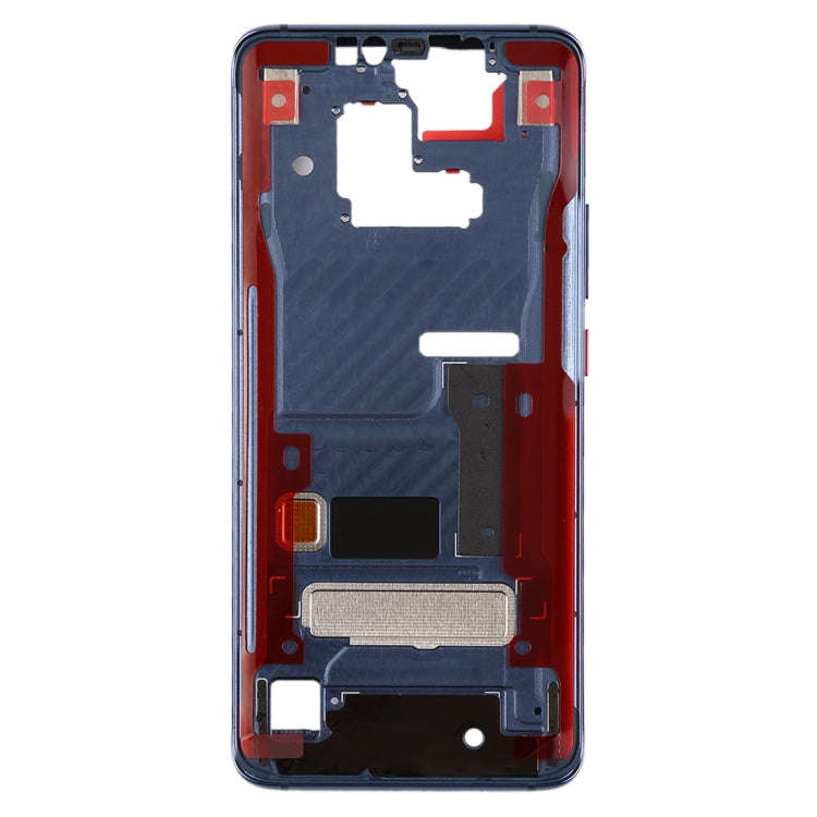 Front Housing LCD Frame Bezel Plate with Side Keys for Huawei Mate 20 Pro(Blue)