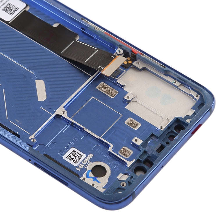 LCD Screen and Digitizer Full Assembly with Frame & Side Keys for Xiaomi Mi 8(Blue)