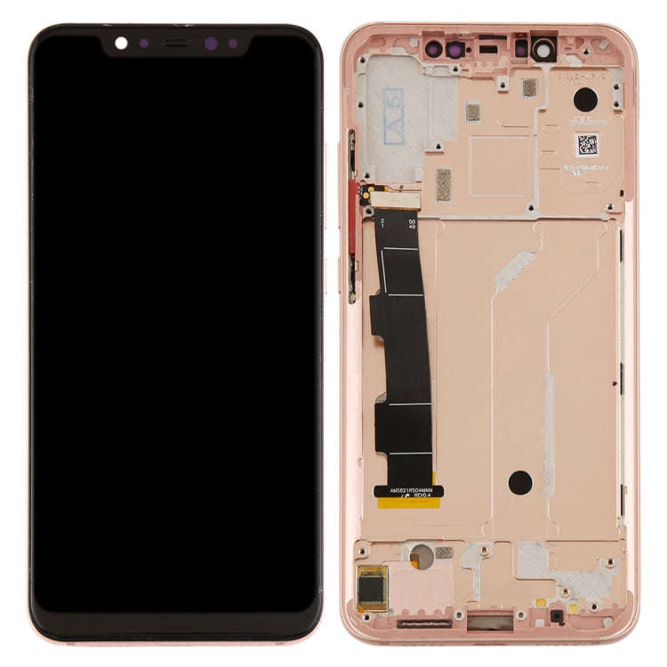 LCD Screen and Digitizer Full Assembly with Frame & Side Keys for Xiaomi Mi 8(Rose Gold)
