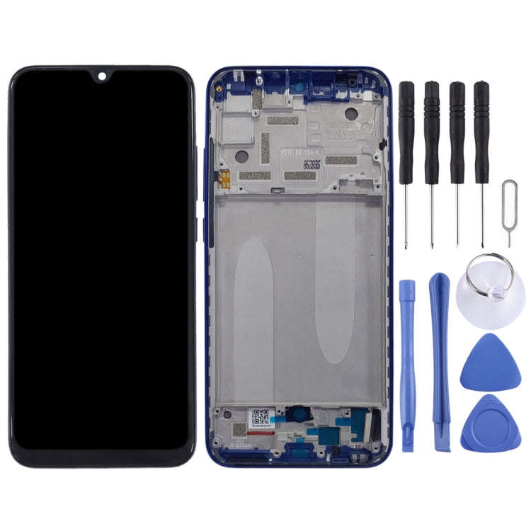 Original LCD Screen for Xiaomi Mi CC9e / Mi A3 Digitizer Full Assembly with Frame(Blue)