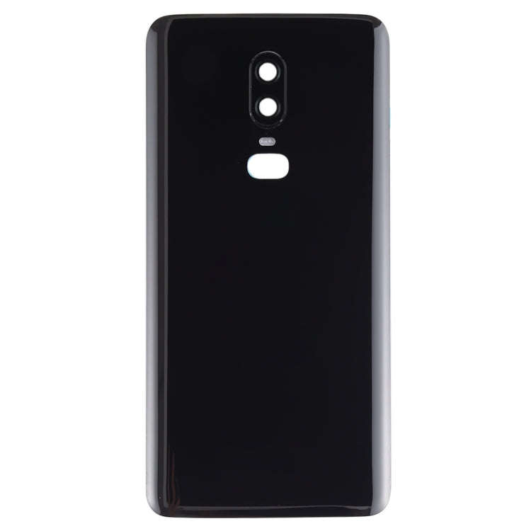 For OnePlus 6 Smooth Surface Battery Back Cover (Black)