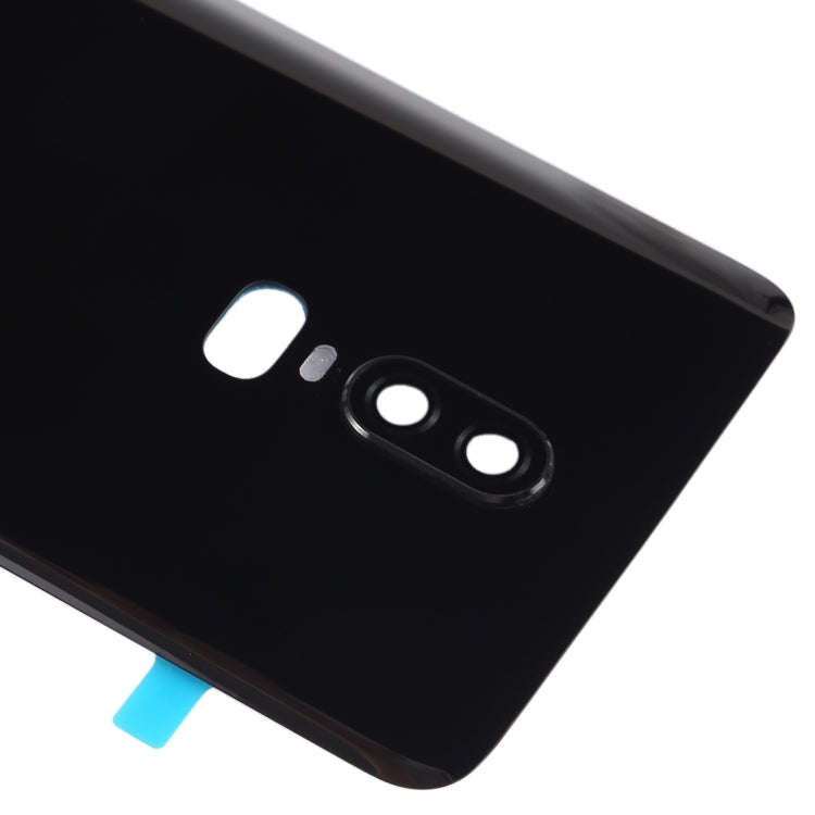 For OnePlus 6 Smooth Surface Battery Back Cover (Black)