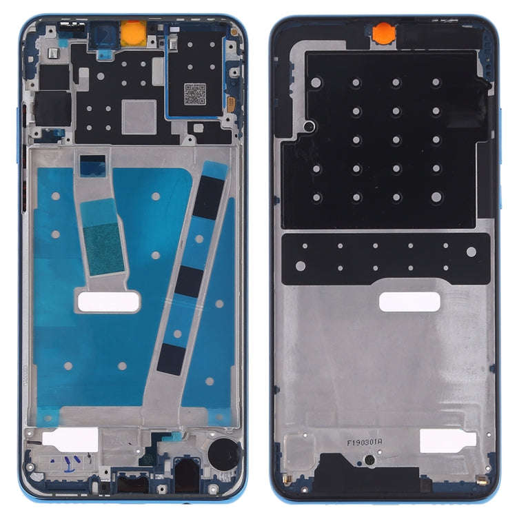 Front Housing LCD Frame Bezel Plate with Side Keys for Huawei P30 Lite (24MP)(Blue)